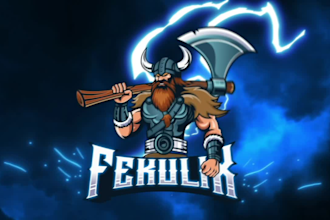 do custom cartoon mascot twitch sports logo animation intro