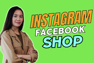 setup facebook and instagram shop, fix any issues