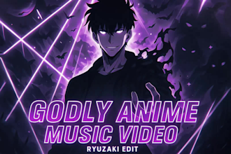 create godly anime music video for your song amv