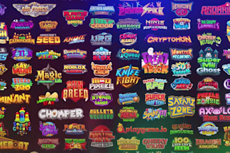 design an authentic game title, youtube, and business logo