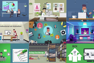 create a professional 2d animation videos for your business sales