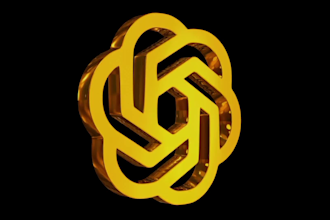 create a shiny metallic 3d logo spinning or 3d rotating animation