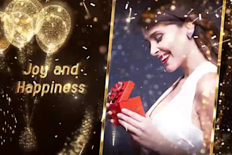 make happy birthday video intro