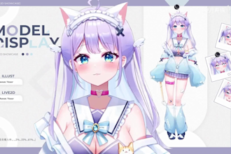 create vtuber design, live 2d rigging, 2d pet vtuber design, vtuber rigging