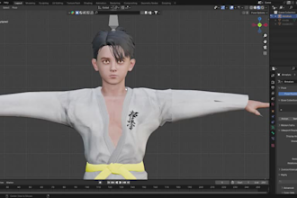 do 3d humanoid model furry avatar 3d vrchat avatar vr character vrc avatar unity