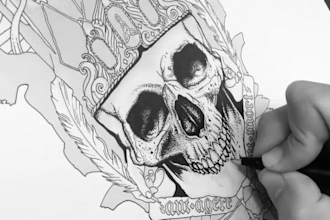 draw custom tattoo, design japanese tattoo, old school tattoo, sleeve tattoo