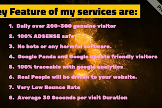 drive website traffic, adsense safe and genuine for 1 month