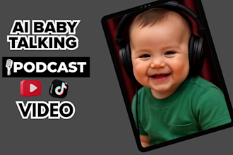 create ai baby podcast video ai baby talking podcast for tiktok youtube reels