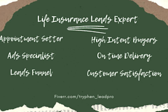 be your life insurance ads specialist and appointment setter