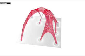 3d design facade building  with rhino grasshopper