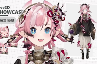 design and rig live2d vtuber model, vtuber commission 2d anime, 2d vtuber model