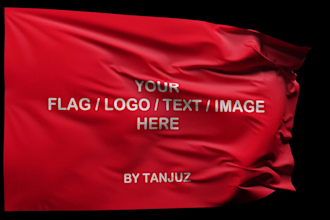 create seamless loopable 3d flag animation