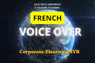 record a natural professional french voice over