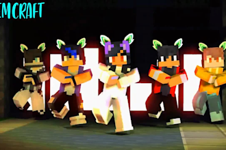 animate a 3d minecraft animation film or song clip only for you