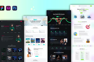design website and landing page in figma