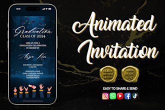create graduation announcement invitation video