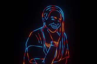 animate your text, logo or images in neon light style