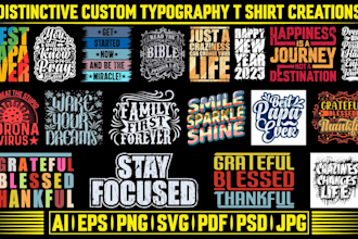 deliver distinctive custom typography t shirt creations