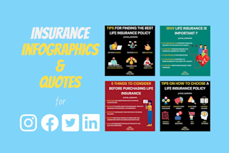 design life insurance infographics for instagram