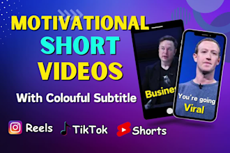 create viral motivational  youtube shorts and instagram reels