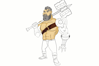 create 2d cartoon character sheet