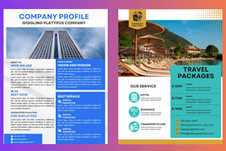 design business sheet, one pager, sales sheet, sell sheet, product catalogue