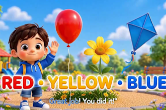 create 3d cartoon kids animation, kids learning video and 3d kids video editing