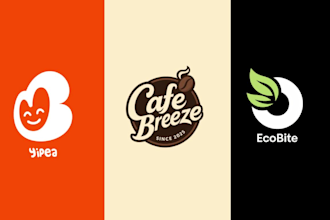 do unique, awesome and modern restaurant, bakery, cafe, food truck and food logo