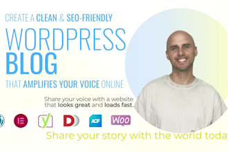 design and build custom wordpress blog with elementor pro