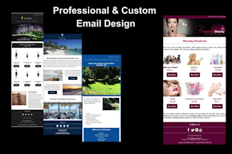 design responsive mailchimp, klaviyo email template