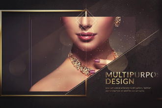 do luxury gold slideshow video with elegant music