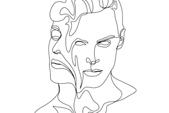 create a continuous line art illustration