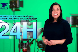 make a spanish spokesperson video in 24h