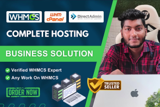 do full web hosting reseller business with whmcs setup or whm cpanel