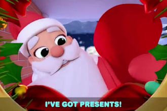 3d christmas animation 2d,3d animation for kids, holiday animation,3d animation