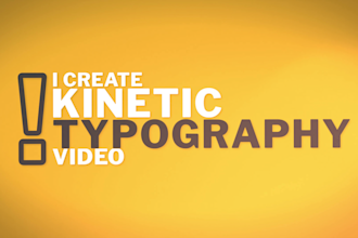 create unique kinetic typography, text animation and motion graphic design