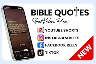 create christian bible quotes videos for youtube shorts, reels, tiktok