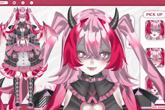 draw and rig 2d vtuber model, 2d vtuber rigging, live2d vtuber model