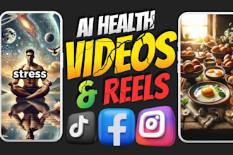 create ai health supplement, fitness reels, shorts, videos instagram tiktok ads