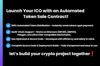 develop an automated token sale contract for your crypto project