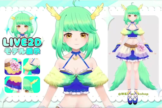 design and rig pro vtuber character in live2d for vtuber model and vtube studio