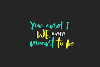 make a modern animated lyric video for your music