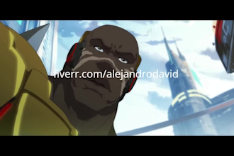 do 2d music video 2d carton animation video, anime fighting animation short film