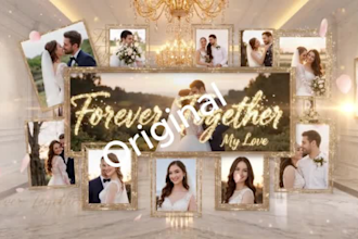 create romantic photo slideshow videos for wedding, birthdays, valentines ,love