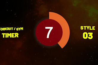transparency countdown pack for workout, gym, yoga videos