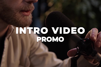 create youtube podcast intro outro or promo video