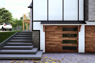 do 3d rendering, exterior design, gate design and 3d model