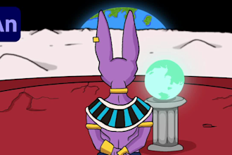 do 2d animation in doodle style for a given concept