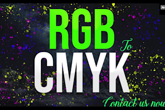 do print ready color conversion rgb to cmyk,recolor, color correction,pantone