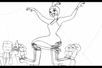 do 2d traditional animation, line art animation, frame by frame sketch animation